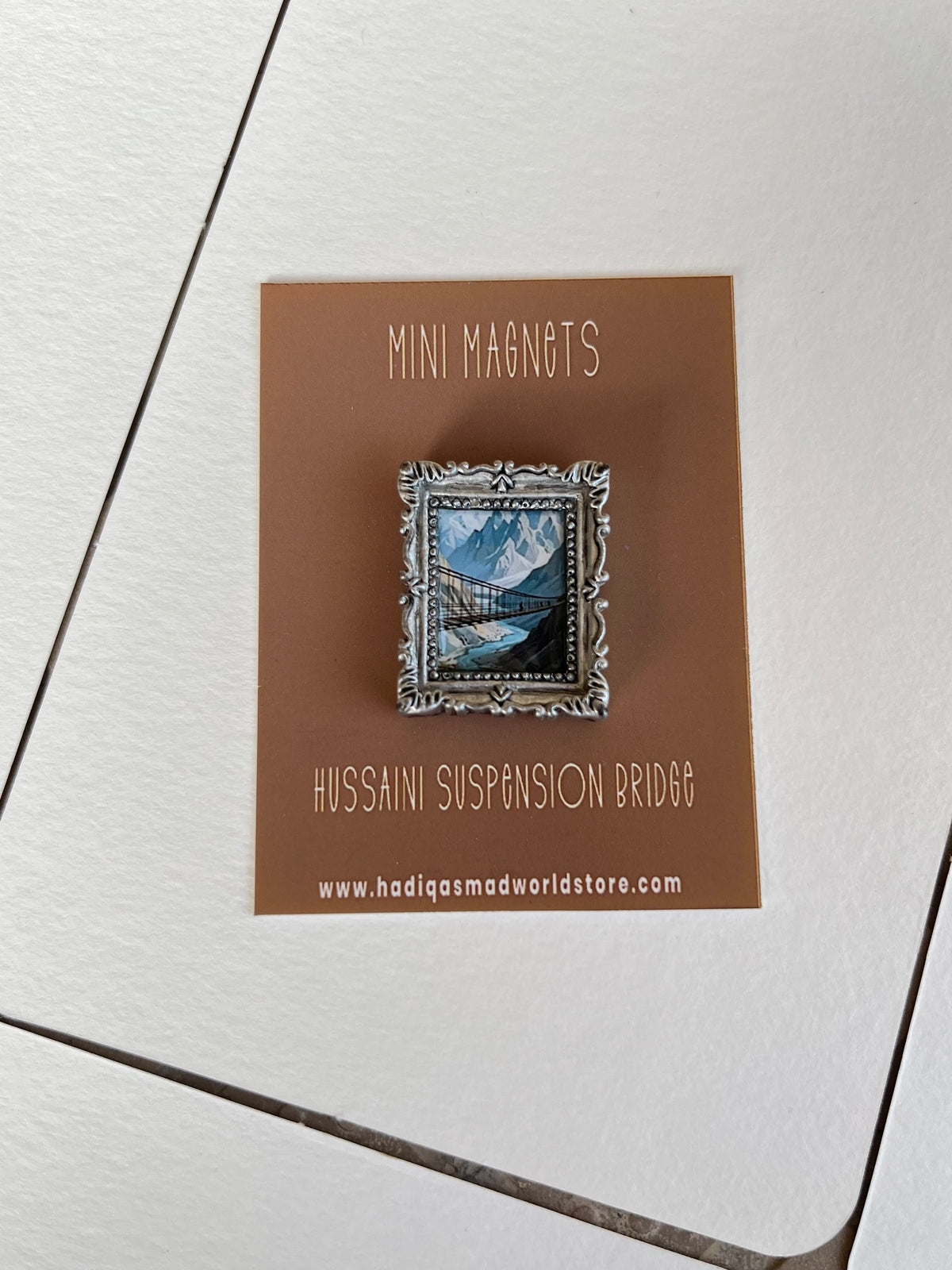Hussaini Suspension Bridge - Mini Magnet
