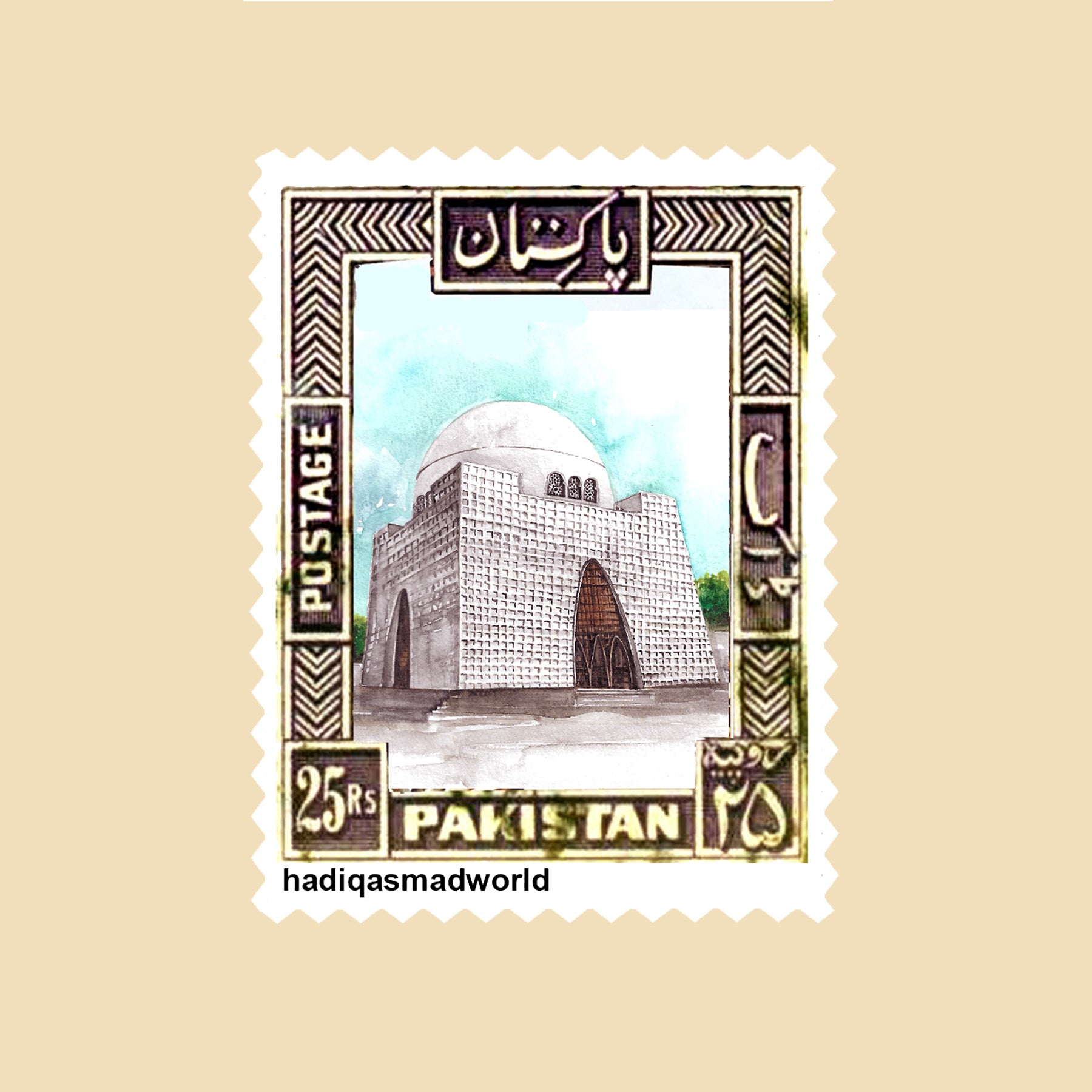 Mazar-e-Quaid - Stamp Magnet