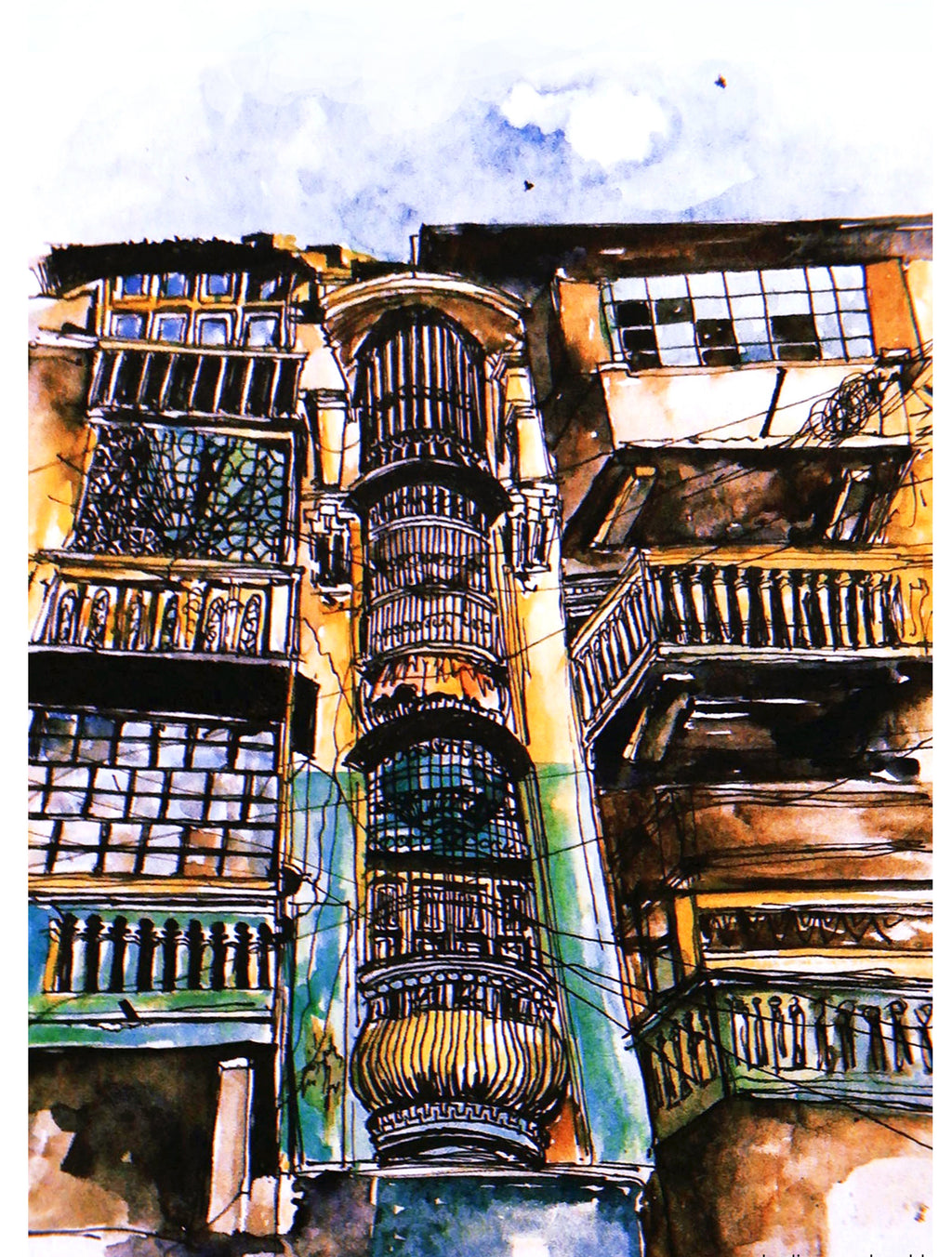 Old Saddar - Art Print