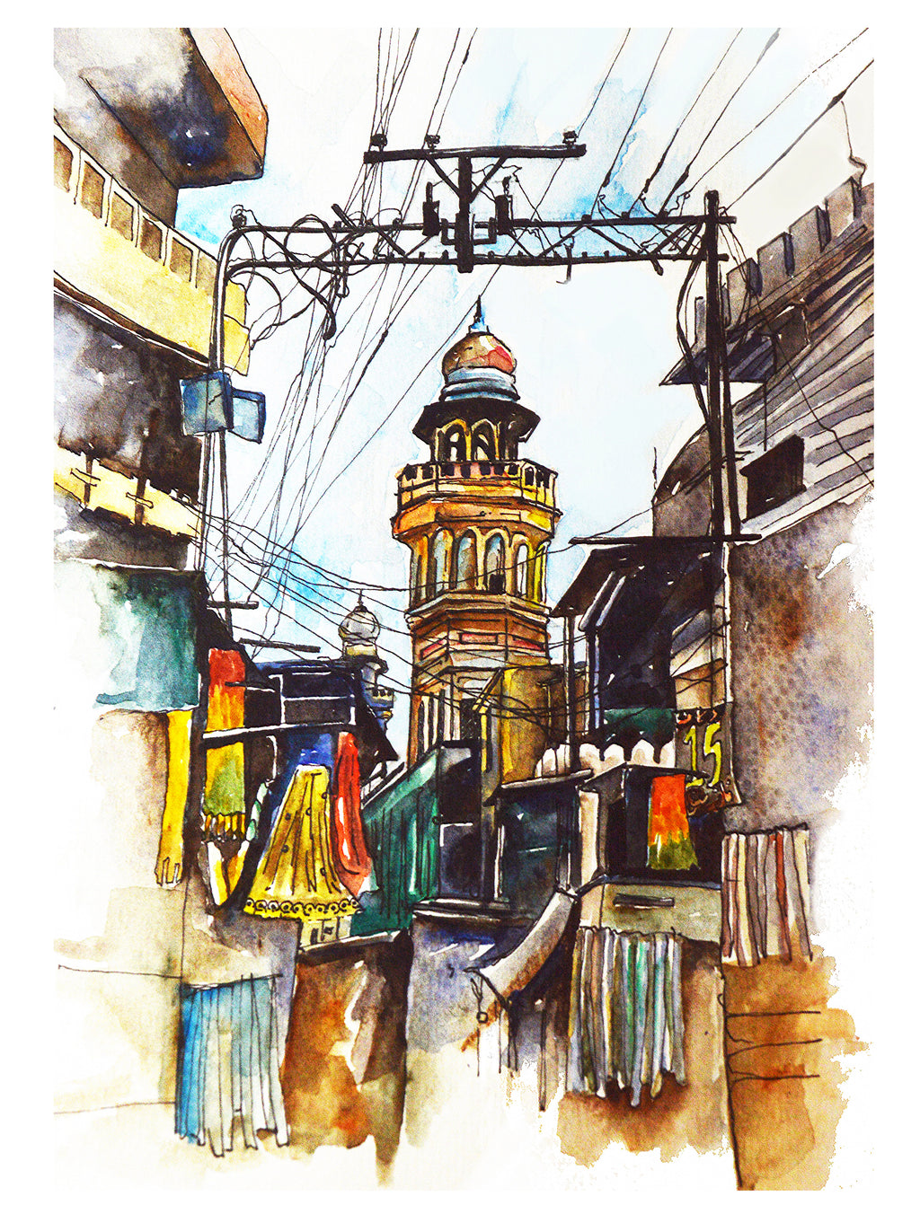 Androon Lahore Wazir Khan View - Art Print